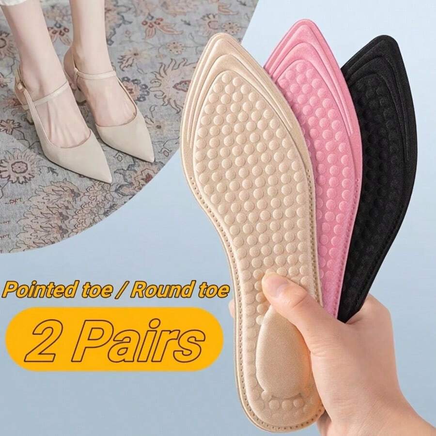 1 Cặp lót giày cao gót, đệm massage 4D phù hợp với giày cao gót mũi nhọn và nhiều loại giày khác nhau. - Nhiều màu - Xem 1