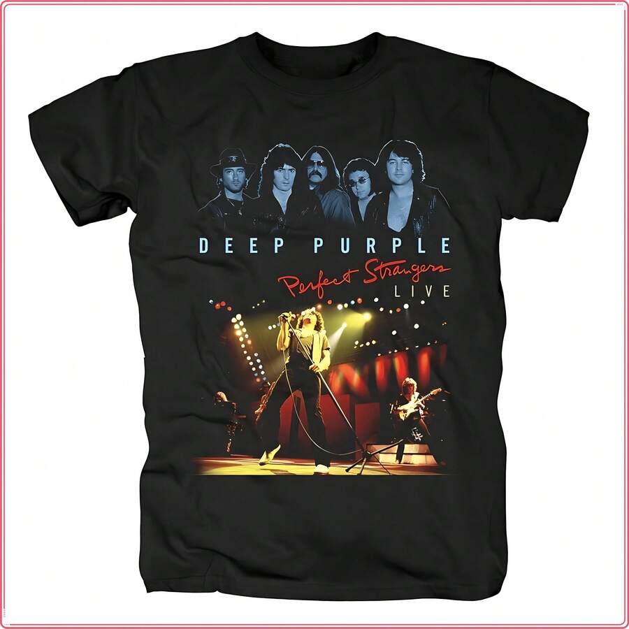 Deep Purple Perfect Strangers Live Shirt Classic Black S-5XL - Black - View 1
