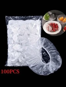 100pcs/400pcs Elastic Plastic Food Covers, Adjustable Stretch Bowl Seals, Kitchen Food Wrap, Mixed Colors, For Leftover Storage - Multicolor - View 8
