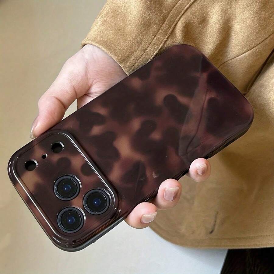 Autumn/Winter Creative Amber Leopard Print Phone Case, Suitable For Apple 17 ProMax/16 ProMax/15 ProMax/14 Pro/13 Pro, Unisex Artistic Design - Multicolor - View 1