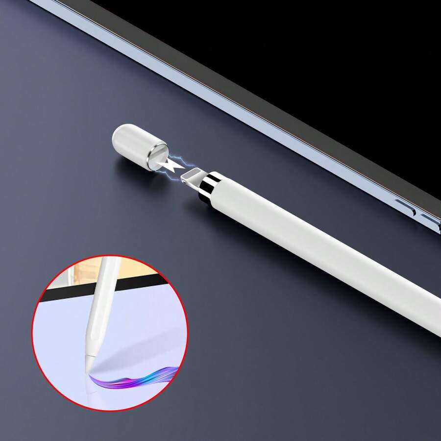 Puntas de repuesto para Apple Pencil, puntas modificadas compatibles con Apple Pencil, tapas magnéticas para bolígrafo - Cobertura completa - Ver 1
