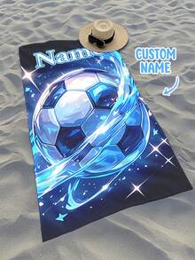 Un asciugamano da spiaggia personalizzato per bambini, un regalo di compleanno estivo perfetto, adatto a ogni tipo di occasione estiva. Personalizza asciugamani da spiaggia e accessori per la spiaggia, la piscina, i viaggi, il campeggio, lo yoga e altro ancora. - Multicolore - Visualizzare 4