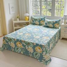 3pcs Floral Printed Bedsheet Set (Includes Pillowcase, Excludes Filler), 100% Polyester Fabric, Washable, Soft & Durable, Suitable For Bedroom Or Guest Room, Modern Minimalist Home Bedding - Happy Flower - View 9