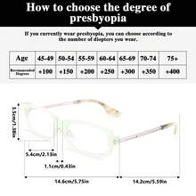 1pc Rectangular Reading Glasses, Minimalist Solid Color Frame, Comfortable Nose Pad, Suitable For Men And Women For Daily Reading And Office Wear - White - View 11