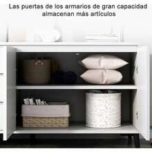 FENGSUN Modern Light Wood Dresser With Functional Storage - White - View 9