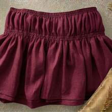 Bed Skirt For Box Spring Bed With 2 Elastic Bands. Delicate, High Quality, Perfect Fit, Elegant, Durable. Available In Various Sizes. - Burgundy - View 2