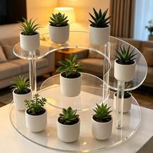 Giá đựng mỹ phẩm mini nhiều tầng trong suốt bằng acrylic, giá trưng bày nước hoa, hộp đựng son môi. - A - Xem 3