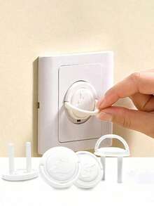 10pcs Rotating Baby Power Socket Covers, Cute Bear Design Child Safety Protective Socket Locks, PP Plastic Material Home Baby Safety Protection - Multicolor - View 4