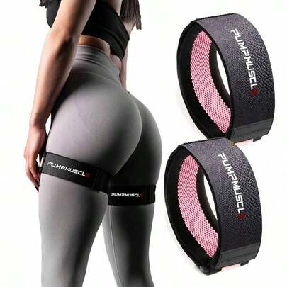 BFR Booty Bands For Women Glutes - Blood Flow Restriction Bands With Weekly Plan For Legs, Butt & Hip Building, Occlusion Bands For Workouts, Best Fabric Bands For Squat Butt & Thigh