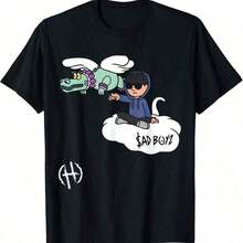 Camiseta con capucha positiva Junior Corridos Tumbados H Belicos Sad Boys- - Negro - Ver 1