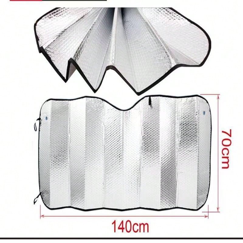 1 parasol de verano para coche - Protección UV para parabrisas delantero, aislamiento térmico y bloqueo de luz, accesorios para coche, artículos esenciales para el coche