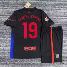 2024/25 Barcelona Away Black Jersey #19  Fan Version Set - Màu Đỏ Sâu - Xem 1