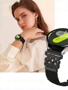 时尚编织表带，兼容三星 Galaxy Watch 7/6/5/4 FE（40mm/44mm）、5 Pro、Watch 4&6 Classic、Active 2、Watch 3（41mm、22mm），优质柔软尼龙磁吸弹力表带，搭配设计师款互扣表扣。 - 中國結磁吸編織款 - 查看 4
