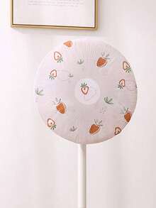 1pc Durable PEVA Plastic Fan Dust Cover, Fits All Fans, Easy To Clean Design For All Seasons, Home & Office Use, Lotus Edge Style, Minimalist Appearance, Sturdy Structure - Full Coverage - View 7