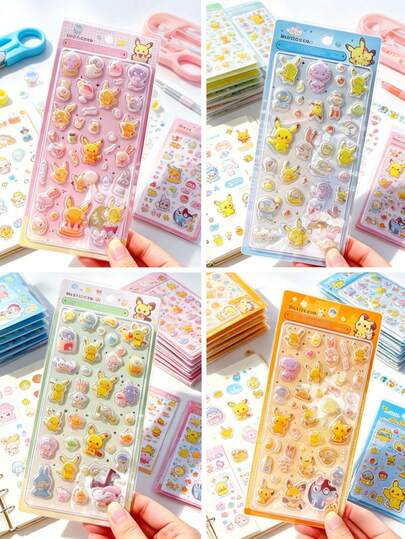 3D Sticker Collage Decor, Waterproof Crystal Stickers Suitable For Decorating Phones, Laptops, Luggage, Water Bottles, Skateboards, Notebooks And Guitars. Ideal For Daily Use, Children's Birthday Gifts, Back-To-School Supplies, Travel Accessories, And Teenage Room Decor. High-Quality Adhesive Decorative Stickers For Organizing Notebooks, Laptops, Cups, And Small Items, Also A Great Choice For Children's Gifts. Vibrant Colors And Clear Patterns.