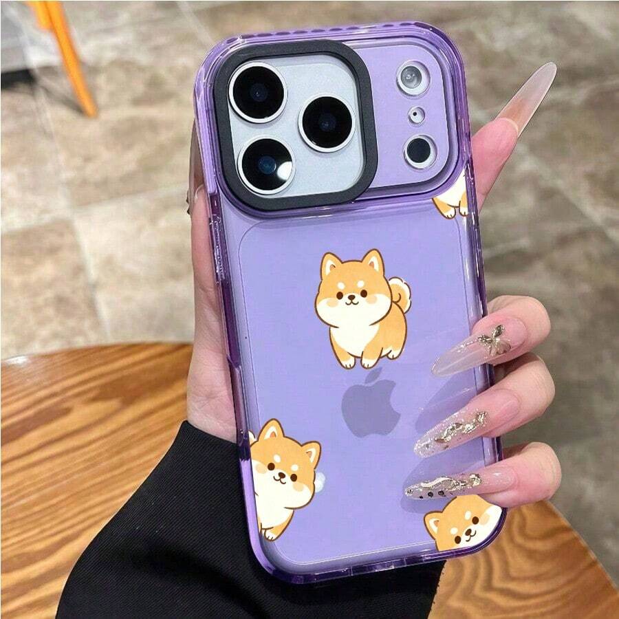 スマホケース：シンプル プリント レディース スマホケース おしゃれデザイン 対応17pro Max/17pro/17/11/12/13/14/15/15Pro/15PluS/15Pro Max/16/16Pro/16PluS/16Pro Max/MIN/X/XR  ソフト TPU 耐衝撃 傷防止 カメラレンズ保護 日常使い インスタ映え - 透紫 - チェックする 1