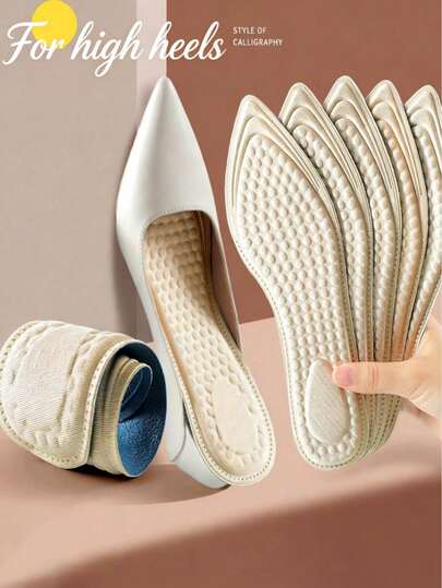 Plantillas suaves, transpirables, cómodas y que absorben la humedad que ayudan a aliviar el dolor de los tacones altos, adecuadas para todas las estaciones. Se pueden recortar y reutilizar para zapatos casuales, zapatillas y zapatos de masaje. Plantillas extra suaves que se pueden recortar, con un relleno extra grueso y suave.
