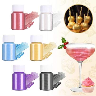 Edible Drink Glitter, Colorful Shimmering Powder For Cake Decoration, Cocktail Drink Glitter, Baking Colorful Shimmering Powder, Suitable For Cakes, Cupcakes, Cookies, Beverages, Candies, Strawberries, Easter, Mother's Day, Birthday Party Decoration