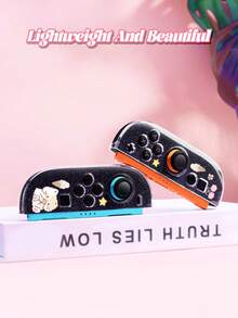 1个可爱卡通猫咪图案透明闪光保护壳，兼容Switch 2 (2025) / Switch OLED主机和Joy-Con手柄，Switch玩家的最佳礼物 - 彩色 - 查看 6