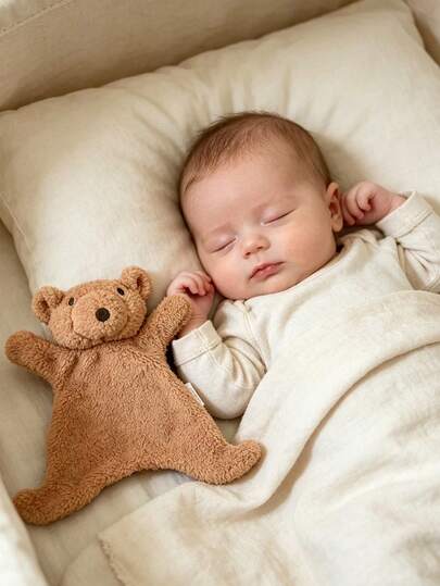 30cm/11.81in Super Soft Animal Pillow Blanket Set, Neutral Baby Toy, Plush Newborn Animal Pillow, Suitable For Cuddling, Ideal Neutral Gift For Baby Boys Girls, Comfortable Baby Shower Birthday Gift For New Parents Grandparents, Suitable For Crib, Stroller, Car Seat, Travel, Sleep Time, Home Decor