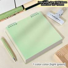 1pc PP Material Square Flip Cover Loose-Leaf Notebook, Grid Notebook, 8 Colors, Double-Sided Writing, 80g Thick Paper, 75% Silk Waterproof PP Material, Retro Minimalist Handbook, Suitable For Student Learning - Square Book - View 29