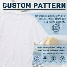 91POD  Darcsports Wolf Head Out Of Print Short Sleeve Fashion Fitness Essentials Pure Cotton Women's T-Shirt Front And Back Printing -Versatile Basic T-Shirts CD2N - 白色 - 查看 6