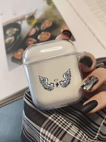 1 chiếc ốp tai nghe trong suốt họa tiết cánh thiên thần sáng tạo, phù hợp với 4/ 1/ 2/ 3/ Pro/ Pro2/ Pro3, thời trang dùng hàng ngày. - Trong sáng - Xem 5