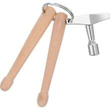 Drumsticks Drum Key Keychain Percussion Drum Keys Tuning Drums, Percussion Keychain Rings, Universal Stainless Steel Drums Tuner Kit, Novelty Drummers - Default - View 1