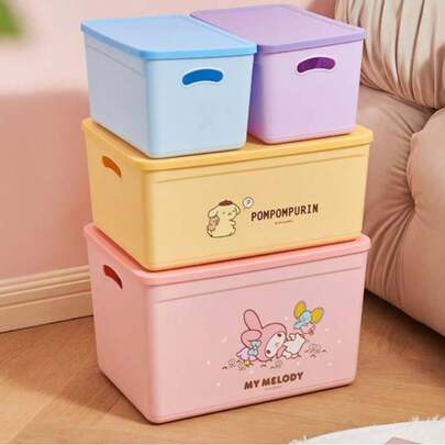 SANRIO 1 hộp đựng đồ đa năng dày dặn, dung tích lớn, thương hiệu chính hãng, thích hợp cho văn phòng, nhà cửa, tủ quần áo và sắp xếp đồ đạc gia đình.