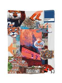 Auburn Merch University Tigers Throw Blanket Warm Blankets Breathable Air Conditioner Blanket For Car Classic Outdoor Blankets For Picnic For All Season - 黑色 - 查看 2