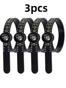 1/3 Pcs Reusable Ring Sizer Tool Set, Includes Ring Mandrel And Magnifier. Also Can Measure Finger Circumference With Tape Measure. - Multicolor - View 15