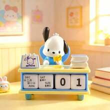 Calendario perpetuo de Kuromi y Pochacco de Sanrio, decoración de calendario de escritorio con dibujos animados lindos, adecuado para oficina y entorno de estudio, regalo de regreso a clases para estudiantes, favor de fiesta, premio de bingo, regalo del Día de la Madre, regalo de cumpleaños, favores de fiesta - Multicolor - Ver 7