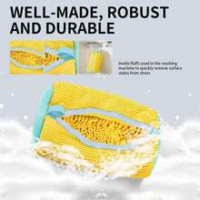 1pc 360° Shoe Washing Bag, Suitable For All Shoe Types, With Anti-Deformation Design And Soft Velvet Lining To Fully Protect Sports And Casual Shoes During Machine Washing. Machine Washable And Air Dryable, Practical Household Laundry And Washing Machine Accessory. Fashionable Multifunctional Design, Suitable For Wedding Decoration And Home Decor. - Multicolor - View 5