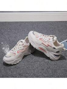 New Spring/Autumn Style, Women's Comfortable And Breathable Thick-Soled Casual Athletic Shoes, Tennis Shoes, Casual Sports Shoes - 粉色 - 查看 5
