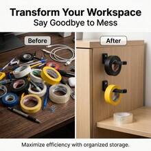 5pcs Robust Wall-Mounted Tape Dispenser Organizer, Corrosion-Resistant Storage Rack, Reliable Hanging Utility Hook, Versatile For Various Settings Including Washi Tape, Workshop, Craft Room, Garage Tool Organization, Kitchen, And Office - View 5