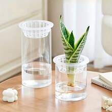 Bộ 8 món: 4 giỏ trồng rau thủy canh + 4 tấm lót chống rò rỉ, giỏ trồng rau thủy canh, chậu hoa nhựa, thích hợp trồng cây trên ban công nhà và trồng thủy canh. - 8 cái - Xem 6