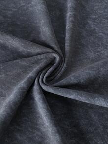 Women's Fashionable Washed Loose Short Sleeve T-Shirt | Exquisite Design | Summer Essential | Easy To Match | Showcase Your Style - Dark Grey - View 6