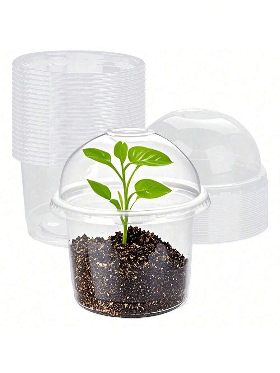 1/6/12/30pcs Seedling Trays With Adjustable Humidity Lid - Multicolor - View 1