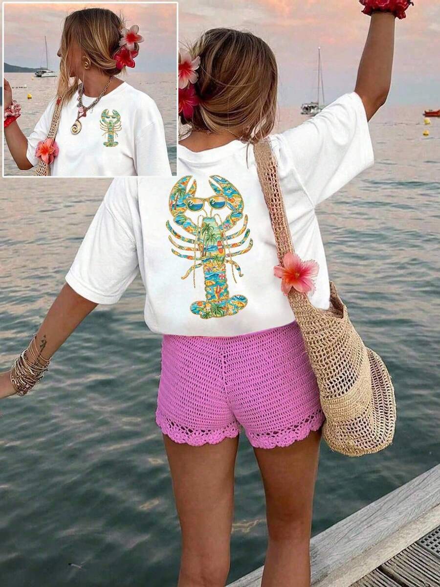 Women T-Shirts - [White] - View 1