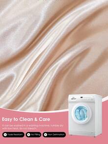 1pc Premium Satin Envelope Pillowcase, Soft & Breathable, Wrinkle-Resistant, Protects Hair & Skin, Enhances Sleep Quality, Without Pillow Insert, Champagne Color, Oeko-Tex Certified - Champagne - View 9