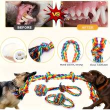 1 món đồ chơi nhai bền chắc, phù hợp cho chó cỡ trung bình đến lớn, chịu được lực cắn và gặm mạnh, trò chơi kéo co, vật dụng thiết yếu cho thú cưng. - Nhiều màu - Xem 7