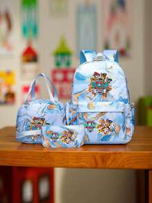 Paw Patrol 3件套汪汪队立大功莱德大容量背包套装 - 配有可调节肩带、多个隔层，包含一个手提袋，适合日常通勤、返校和旅行。 - 彩色 - 查看 3