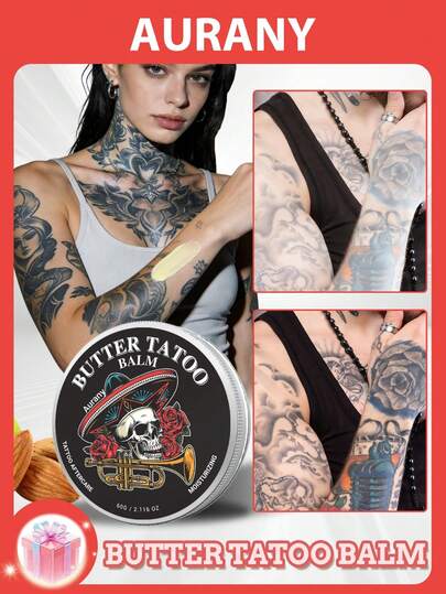 AURANY 60g Piercing & Tattoo Care Products, Tattoo Balm, Tattoo Aftercare Cream - Nourishing Tattoo Ointment, Cosmetic Micro-Sculpting, And Artistic Tattoo Supplies - Gentle, Non-Greasy, Color Preserving And Fade Resistant, Suitable For Daily Use On New Tattoo Skin
