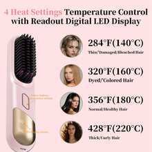 Wireless Hair Straightener - 4 Temperature Settings, Portable USB Charging, Suitable For Travel, Suitable For All Hair Types, 2000mAh Battery Capacity - Multicolor - View 5