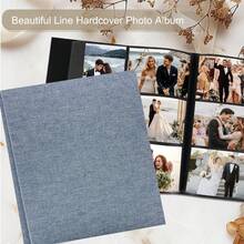 1 cuốn album ảnh 4x6 inch với 200/300/600 ngăn đựng ảnh, trang bên trong màu đen, bìa cứng bằng vải lanh, album ảnh dung lượng lớn, quà tặng sinh nhật, Giáng sinh, đám cưới, kỷ niệm, quà tặng học sinh. - Thường xuyên - Xem 4