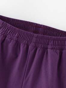 mini bala Cotton-Feel Kids Summer Quick-Dry Short Sleeve Breathable 2026 - Deep Purple - View 6