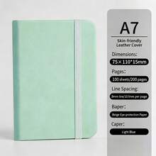 Set di quaderni rilegati in copertina rigida A5/A7 - Copertina in pelle PU, 200 pagine/100 pagine, adatto per scuola, università, lavoro, viaggio - Quaderno a righe, comodo per prendere appunti - Quaderno A5 - Visualizzare 21