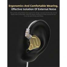 KZ ZSN Pro X 双动圈入耳式耳机，1BA 1DD 有线耳机，HiFi 立体声运动游戏耳机，兼容智能手机、电脑、平板电脑（黑色/蓝色/金色） - 查看 8