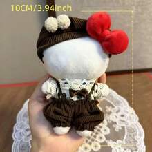 一套新款时尚可爱娃娃服装，适合10厘米高的猫咪毛绒娃娃，娃娃衣服，生日/新年/圣诞节礼物（注意：仅出售衣服，不含娃娃，不含鞋子） - 彩色 - 查看 5