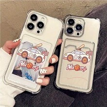 スマホケース カード収納ケース シンプルデザイン ユニセックス 大人上品 TPUケース 柔らかTPU 四隅耐衝撃 全面保護 耐衝撃 傷防止 カメラレンズ保護 17pro Max/17pro/17/11/12/13/14/15/15Pro/15PluS/15Pro Max/16/16Pro/16PluS/16Pro Max/MIN/X/XR 対応 インスタ映え 贈り物に最適 - 透明 - チェックする 3